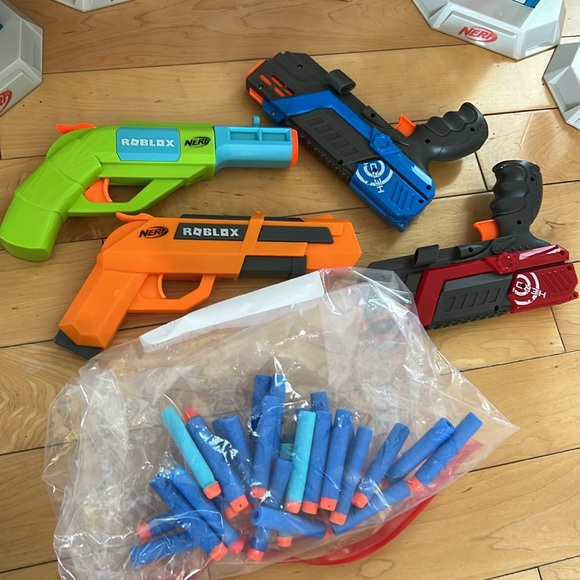 Euc nerf target practice set 5 targets 4 guns and darts - Picture 5 of 5